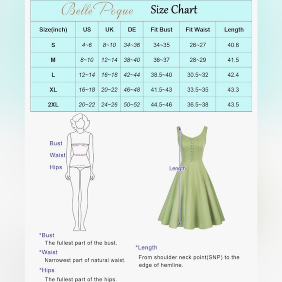 Belle Poque 1950s Vintage Dress for Women Sleeveless Homecoming Dresses Cocktail - Picture 2 of 5